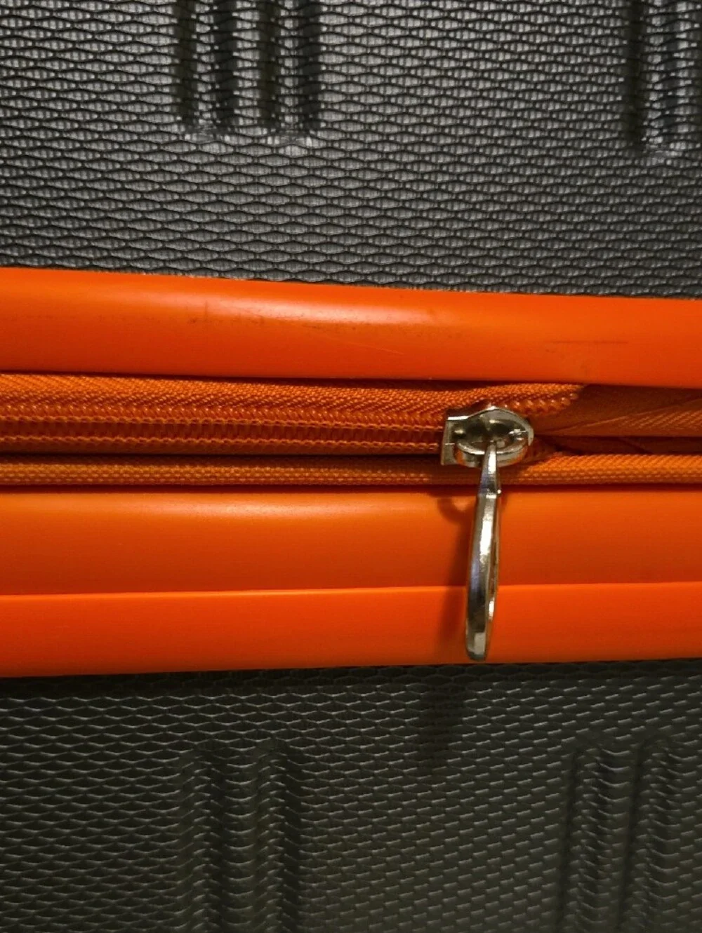 Black and Orange Carry-On Spinner Luggage